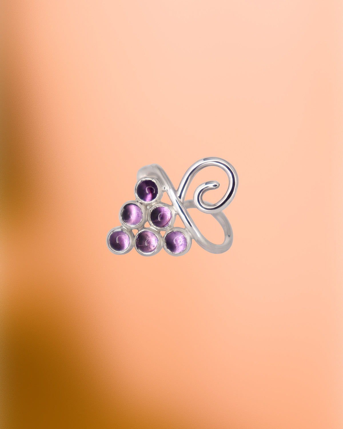 Amethyst Grape Ear Cuff
