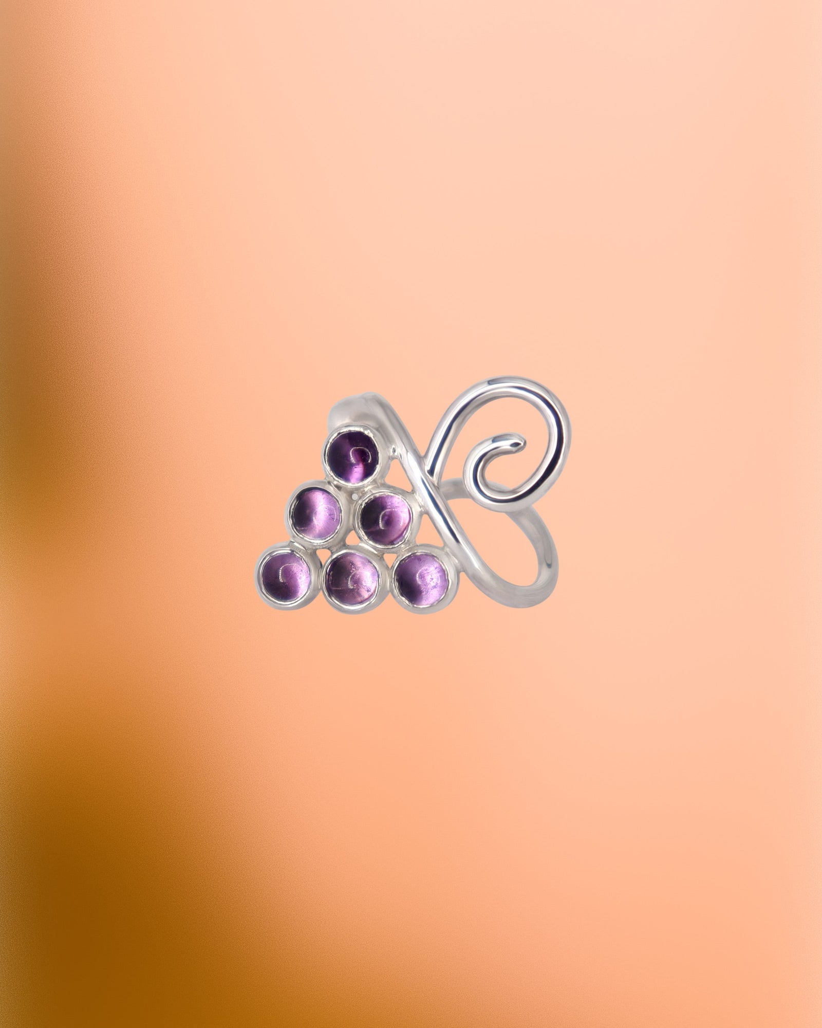 Amethyst Grape Ear Cuff